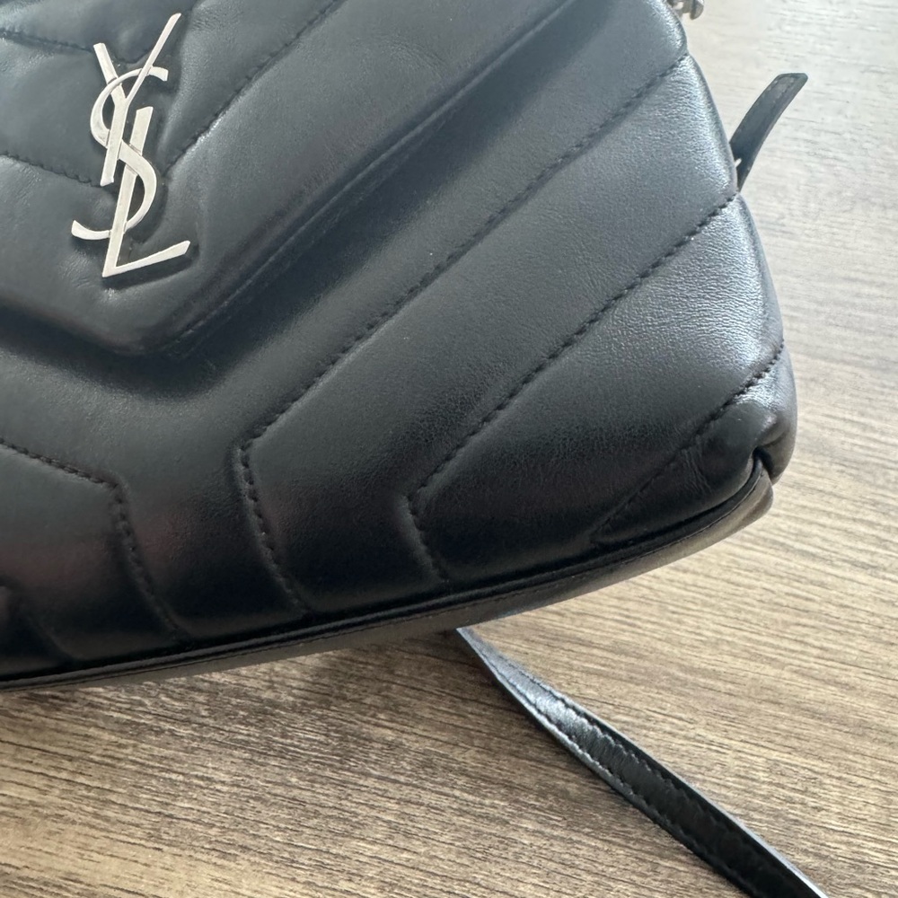 Saint Laurent Toy Lou Lou Black Crossbody Bag with Quilted Leather - Picture 5 of 8